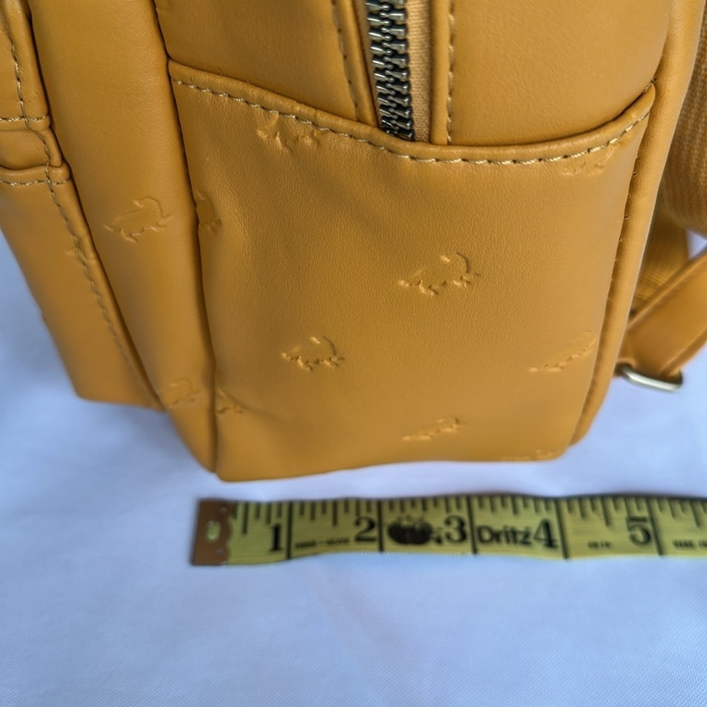 Harry Potter Yellow Hufflepuff Mini Backpack Zip Pocket & Close Adjustable Strap - Picture 8 of 11